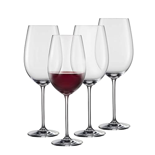 Schott Zwiesel Bordeaux Rotweinglas Vinos (4er-Set), anmutige Bordeauxgläser für Rotwein, spülmaschinenfeste Tritan-Kristallgläser, Made in Germany (Art.-Nr. 130009) von Schott Zwiesel