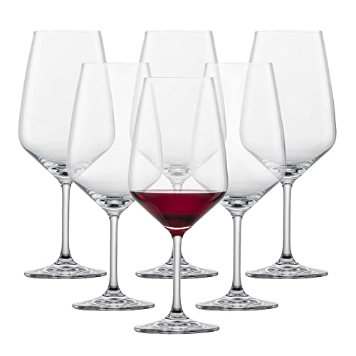 SCHOTT ZWIESEL Bordeaux Rotweinglas Taste (6er-Set), zeitlose Bordeauxgläser für Rotwein, spülmaschinenfeste Tritan-Kristallgläser, Made in Germany (Art.-Nr. 115672) von Schott Zwiesel