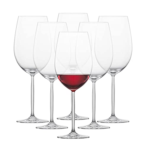 SCHOTT ZWIESEL Bordeauxpokal Rotweinglas Diva (6er-Set), edle Bordeauxgläser für Rotwein, spülmaschinenfeste Tritan-Kristallgläser, Made in Germany (Art.-Nr. 104102) von Schott Zwiesel