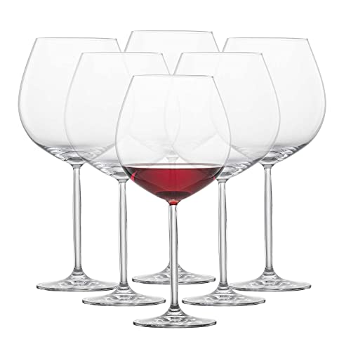 SCHOTT ZWIESEL Rotweinglas Burgunderpokal Diva (6er-Set), bauchige Burgundergläser für Rotwein, spülmaschinenfeste Tritan-Kristallgläser, Made in Germany (Art.-Nr. 104103) von Schott Zwiesel