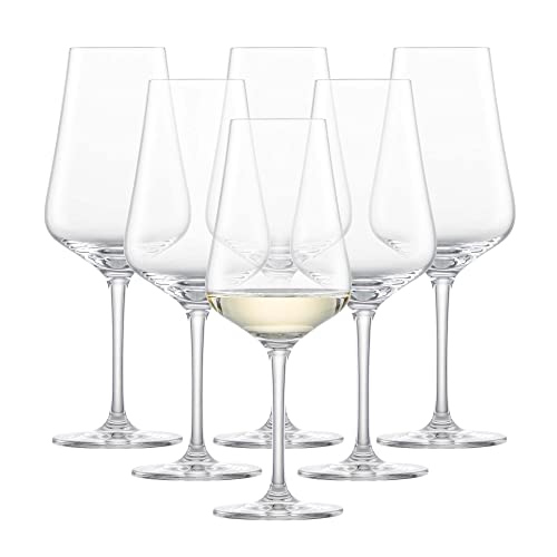 SCHOTT ZWIESEL Weißweinglas Fine (6er-Set), stilvolle Weingläser für Weißwein, spülmaschinenfeste Tritan-Kristallgläser, Made in Germany (Art.-Nr. 113758) von Schott Zwiesel