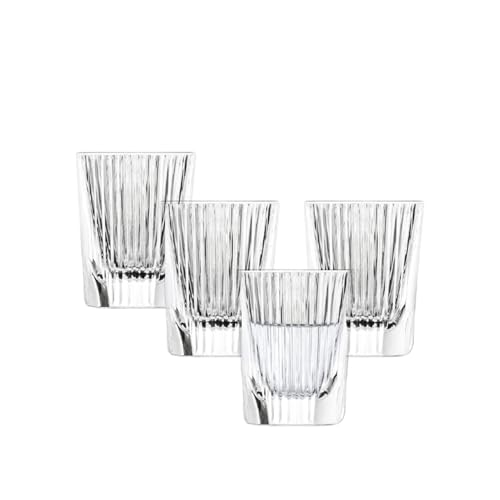 Schott Zwiesel Fave Schnapsgläser (4er Set), moderne Schnapsgläser mit Reliefrillen und Cut outs, Kristallgläser spülmaschinengeeignet (Art. Nr. 124302) von Schott Zwiesel