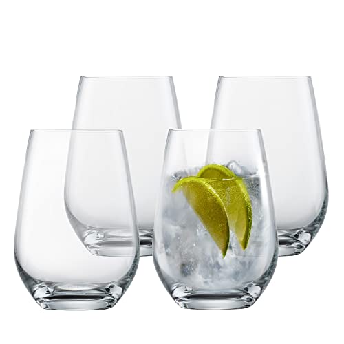 SCHOTT ZWIESEL Gin Tonic Glas Viña (4er-Set), bauchige Longdrinkgläser für Gin Tonic, spülmaschinenfeste Tritan-Kristallgläser, Made in Germany (Art.-Nr. 130003) von Schott Zwiesel