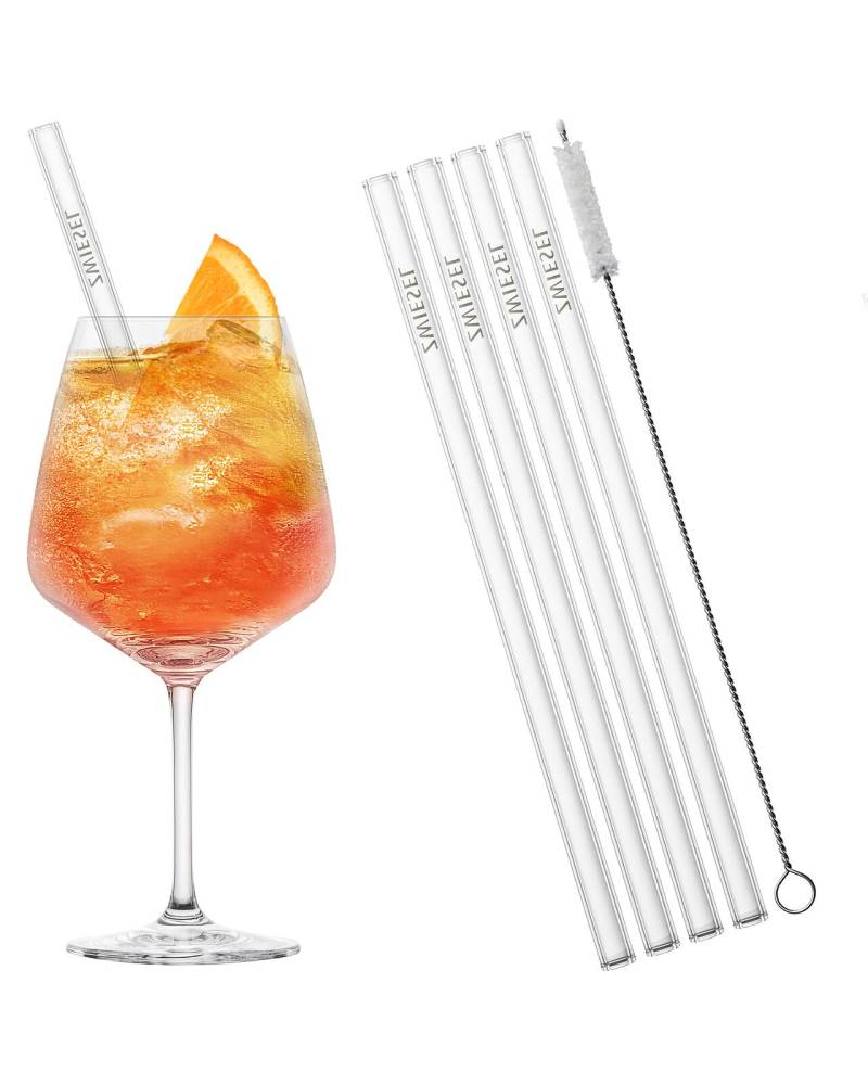 Schott Zwiesel Gläser/Glashalme & Baumwollbürste-Set AFTER WORK 9-teilig von Schott Zwiesel