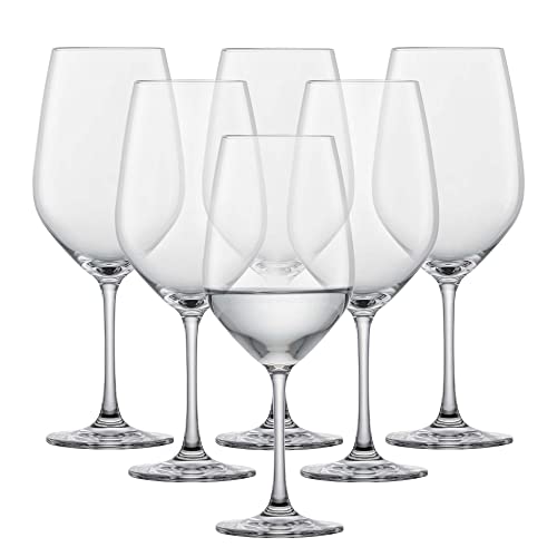 SCHOTT ZWIESEL Rotweinglas Viña (6er-Set), klassische Kristallgläser für Rotwein oder Wasser, spülmaschinenfeste Tritan-Weingläser, Made in Germany (Art.-Nr. 110459) von Schott Zwiesel