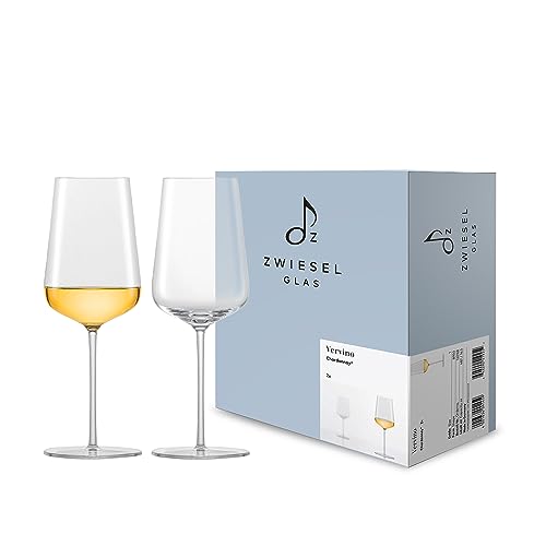 Zwiesel Glas Chardonnay Weißweinglas Vervino (2-er Set), edle Weingläser mit Moussierpunkt, spülmaschinenfeste Tritan®-Kristallgläser, Made in Germany (Art.-Nr. 122168) von Zwiesel Glas