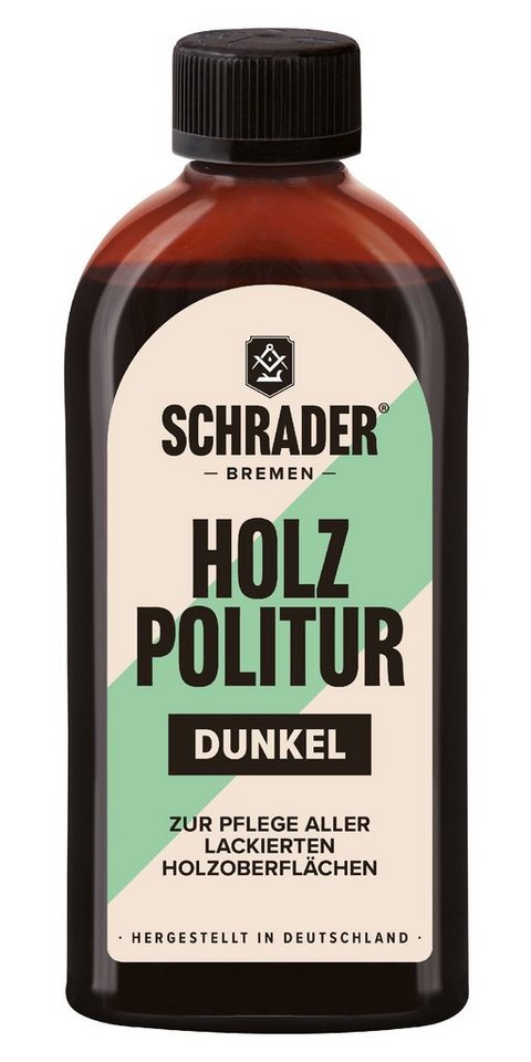Schrader Holz Politur dunkel - 250ml Holzreiniger (Auffrischen/Restaurieren von lackierten Holzmöbeln - Made in Germany) von Schrader