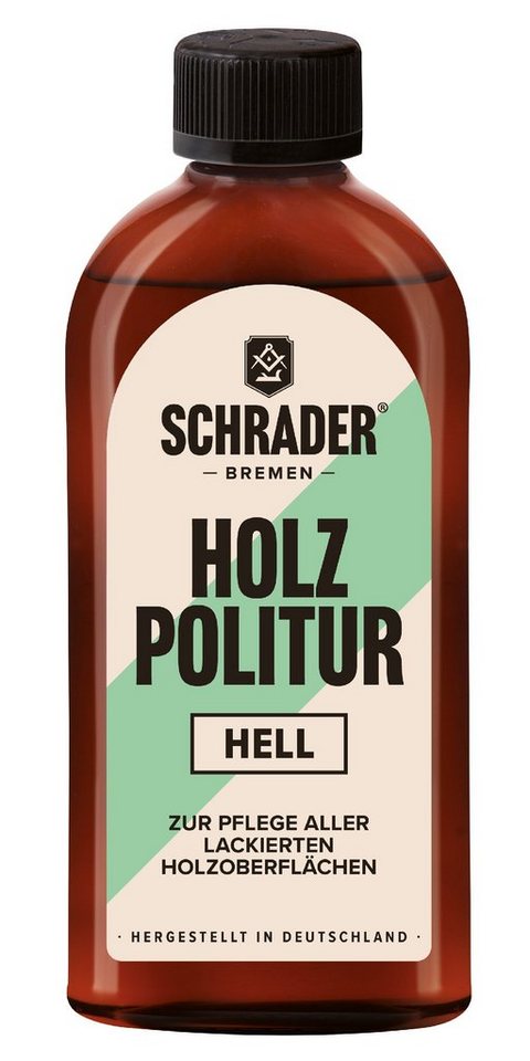 Schrader Holz Politur hell - 250ml Holzreiniger (Auffrischen/Restaurieren von lackierten Holzmöbeln - Made in Germany) von Schrader