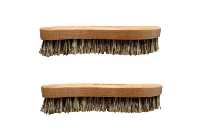Schrader Reinigungsbürsten-Set 2er Schmutzbürste - Scheuerbürste, zur Reinigung von Holz, Fliesen und Leder - Made in Germany von Schrader