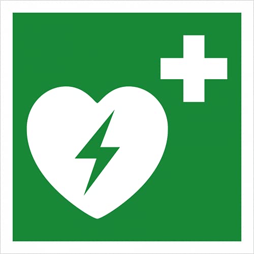 Aufkleber: Defibrillator Rettungszeichen - Aufkleber 200 x 200 mm nachleuchtend Aufkleber: Defibrillator Rettungszeichen - Aufkleber 200 x 200 mm nachleuchtend von Schrall