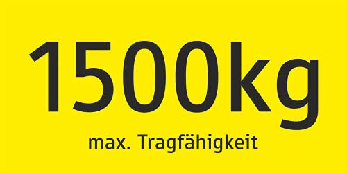 Aufkleber: Max. Tragfähigkeit 1500 kg - Aufkleber 300x150mm von Schrall