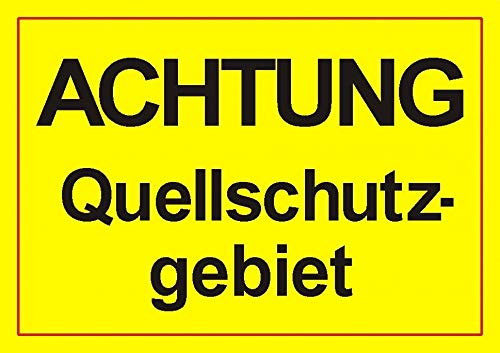 Schild: Achtung Quellschutzgebiet - 420x297mm einseitiger Druck | Aluverbundschild Schild: Achtung Quellschutzgebiet - 420x297mm einseitiger Druck | Aluverbundschild von Schrall
