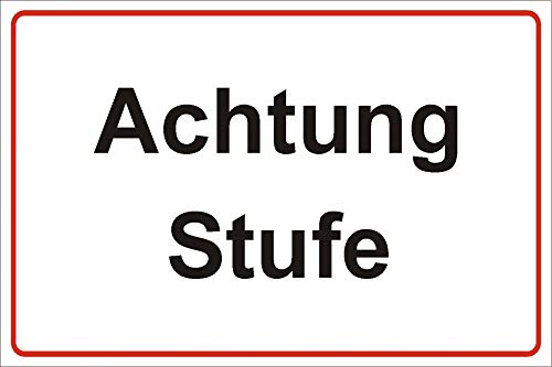 Schild: Achtung Stufe - 420x297mm beidseitiger Druck | Aluverbundschild Schild: Achtung Stufe - 420x297mm beidseitiger Druck | Aluverbundschild von Schrall