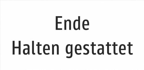 Schild: Ende - Halten gestattet - Aluminium | 470x230/2 | reflektierend von Schrall