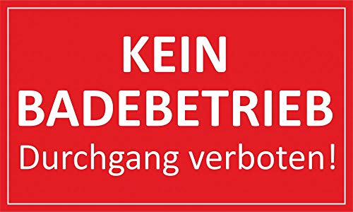 Schild: Kein Badebetrieb - 300x180mm einseitiger Druck | Aluverbund Schild: Kein Badebetrieb - 300x180mm einseitiger Druck | Aluverbund von Schrall