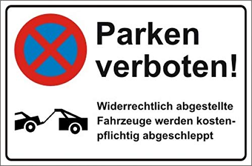 Schild: Parken verboten ! - 594x420mm einseitiger Druck | Aluverbundschild Schild: Parken verboten ! - 594x420mm einseitiger Druck | Aluverbundschild von Schrall