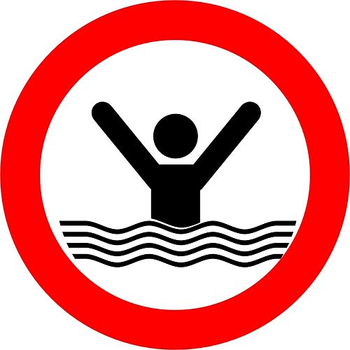 Schild: Zutritt verboten ! Ertrinkungsgefahr - Aluminiumschild 100mm von Schrall