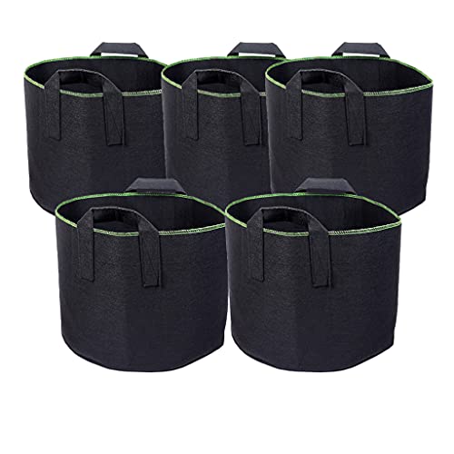 Schramm® 5 Stück Pflanzsäcke aus Filz 30 Liter Pflanzsack Ø 36,5 cm Garten Sack Vlies zum Bepflanzen Pflanzgefäß von Schramm