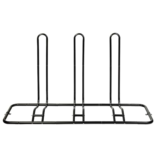 Schramm® Fahrradständer erweiterbar in schwarz Bodenständer freistehend Radständer Standparker Fahrrad Abstellständer Mehrfachständer, Größe:Für 3 Fahrräder von Schramm
