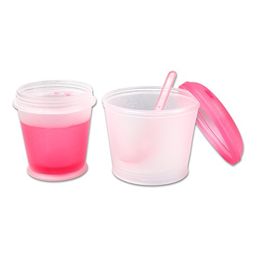 Schramm® Joghurtbecher 7 Farben to go Müsli-to-Go Müslibecher mit integriertem Kühlfach und Löffel Müslischale Joghurt Becher Müslibehälter Joghurtbehälter für unterwegs, Farbe:pink von Schramm