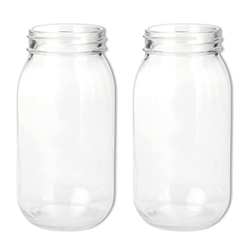 Schramm® Keimglas für Sprossen mit Gestell 750 ml Sprossenglas Keimgerät inkl. Deckel, Ständer und Halter Ersatzgläser Ersatzdeckel Keimgläser Set Keim Glas, Größe:2 Ersatzgläser ohne Deckel von Schramm