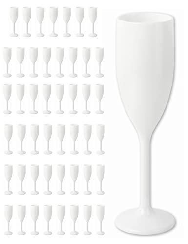 Schramm® Mehrweg Sektgläser in weiß wählbar 6, 12, 24 oder 48 Stück 150 ml Champagner Glas Sektflöten Sektkelch Stielglas Champagner Gläser Fassungsvermögen, Größe:48 Stück von Schramm