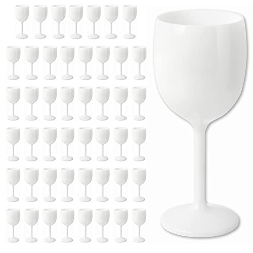 Schramm® Mehrweg Weingläser in weiß wählbar 6, 12, 24 oder 48 Stück Champagner Glas Sektflöten Sektkelch Stielglas Champagner Gläser Fassungsvermögen ca. 300ml, Größe:48 Stück von Schramm