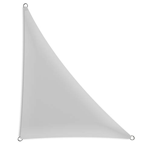 Schramm® Sonnensegel dreieckig in verschiedenen Größen und Farben Sonnenschutz Sichtschutz Windschutz, Farbe:grau, Größe:4 m x 4 m x 5.65 m von Schramm