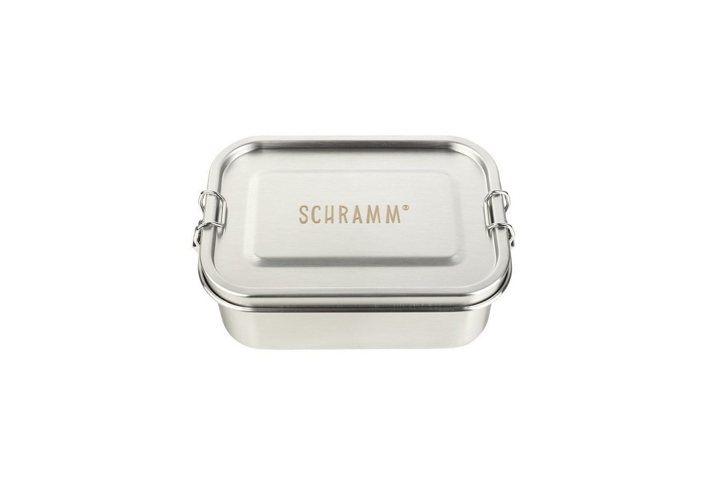 Schramm Lunchbox Schramm® Brotdose aus Edelstahl wählbar 800, 1200, 1400 oder 2200ml Lunchbox mit Fächern inkl. 2 Stück Trennwänden Metalldose mit Schnapverschluss von Schramm