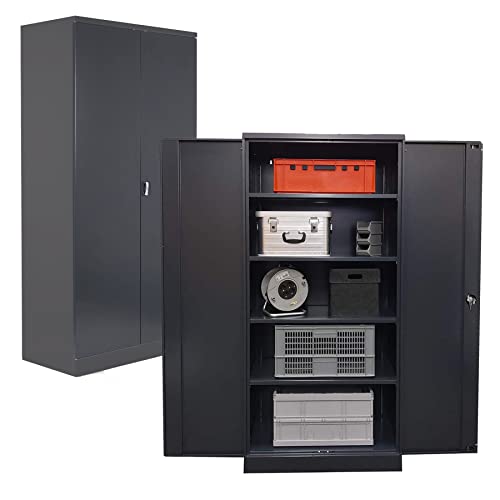 Schrank & Stuhl 2 Werkstattschränke XL Schwerlastschränke 195 x 92 x 50 cm (HxBxT) ANTHRAZIT von Schrank & Stuhl