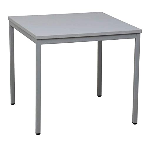 Schrank & Stuhl Mehrzwecktisch – Bürotisch mit Holztischplatte und verstellbaren Füßen, quadratischer Schreibtisch, einfache Montage und leicht zu reinigen, 70 x 70 cm, Grau Schrank & Stuhl Mehrzwecktisch – Bürotisch mit Holztischplatte und verstellbaren Füßen, quadratischer Schreibtisch, einfache Montage und leicht zu reinigen, 70 x 70 cm, Grau von Schrank & Stuhl