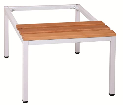Schrank & Stuhl Unterbausitzbank | Untergestell Garderobensitzbank Spinde, Umkleide- und Schließfachschränke (90 cm breit) von Schrank & Stuhl