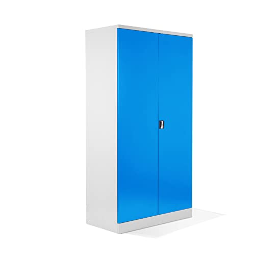 Schrank & Stuhl XXL Werkzeugschrank – Werkstattschrank/Stahlschrank mit 4 höhenverstellbaren, vollverzinkten Fachböden, 195x92x60, Weiß/Lichtblau Schrank & Stuhl XXL Werkzeugschrank – Werkstattschrank/Stahlschrank mit 4 höhenverstellbaren, vollverzinkten Fachböden, 195x92x60, Weiß/Lichtblau von Schrank & Stuhl