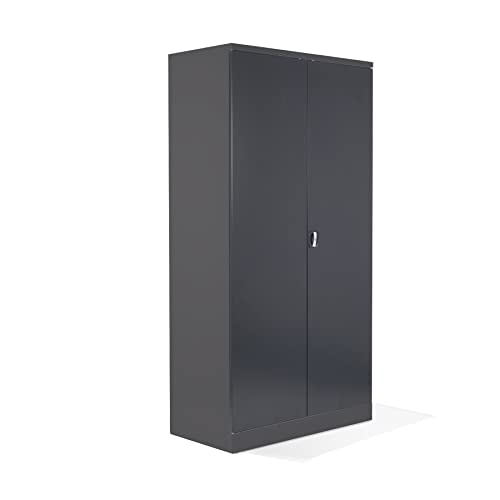 Schrank & Stuhl XXL Werkzeugschrank – Werkstattschrank mit 4 höhenverstellbaren Fachböden, Stahlschrank für Werkzeuge, 195 x 92 x 60 cm (H x B x T), Anthrazit von Schrank & Stuhl