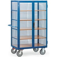 fetra® Schrankwagen, TK 750 kg, Gitterwände, mit Doppelflügeltür, 5 Etagen à 1.000 x 680 mm von fetra®