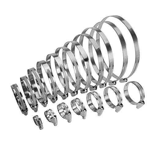 10 Stück Schlauchschellen Edelstahl V4A W5 DIN 3017 - Bandbreite 12 mm - Spannbereich 80-100 mm von Schrauben-Niro.de