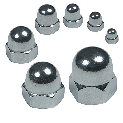 100 Stück M16 Hutmuttern Edelstahl DIN 1587 hohe Form A2 V2A Muttern von Schrauben-Niro.de