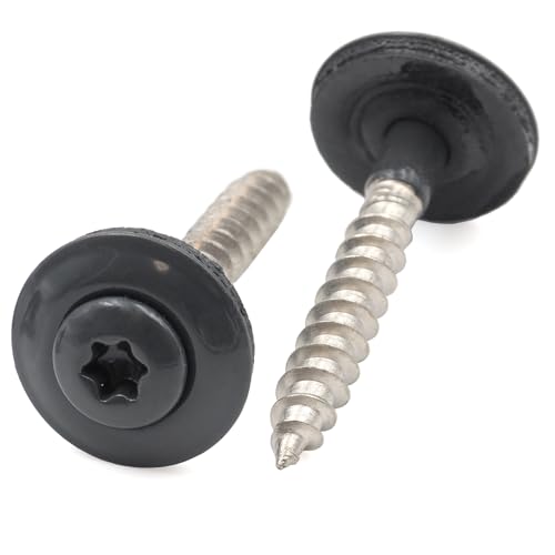 200 Stück Spenglerschrauben 4,5 x 65 mm Antrazit RAL 7016 Torx A2/V2A Edelstahl 15mm Dichtscheibe EPDM von Schrauben-Niro.de