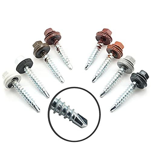 200 Stück Trapezblech Schrauben Bohrschrauben Selbstbohrend 4,8x35 / RAL 8014 RAL 8014 Dach verzinkt 200 Stück Trapezblech Schrauben Bohrschrauben Selbstbohrend 4,8x35 / RAL 8014 RAL 8014 Dach verzinkt von Schrauben-Niro.de