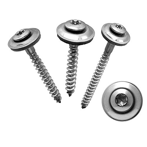 500 SPENGLERSCHRAUBEN 4,5 x 80 mm - EDELSTAHL - TORX 20-15 mm EPDM Dichtung - Material: V2A, A2 - zur Befestigung von Trapezblech, Wellplatten, Profilplatten, Wellblech, Dachplatten, Lichtplatten von Schrauben-Niro.de