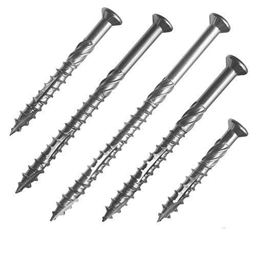 500 Stück Terrassenschrauben 5x60 Edelstahl C1 (AISI 410) TX25 - Terrassenbauschrauben Edelstahl mit Cut-Spitze und Schneidkerbe von Schrauben-Niro.de