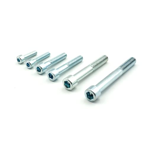 Zylinderschrauben mit Innensechskant - M4 x 120 - (25 Stück) DIN 912 (ISO 4762) galv. verzinkt 8.8 - Vollgewinde/Teilgewinde von Schrauben-Niro.de