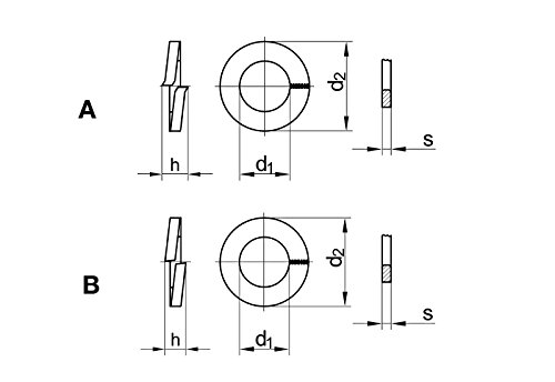 10 Stk DIN 127 Federring A 10 - Stahl feuerverzinkt von Schrauben.Expert