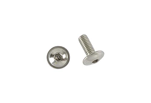 10 Stk Linsenkopfschraube mit Flansch ISO 7380-2 M5 x 8 mm - Edelstahl V2A von Schrauben.Expert
