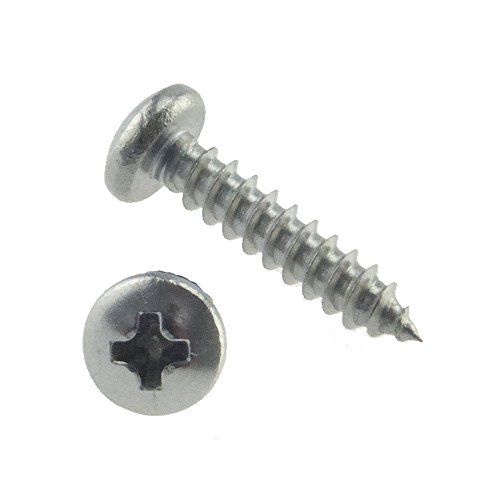 Linsen-Blechschrauben mit Spitze PH-Kreuzschlitz H ISO 7049 Form C Edelstahl A2 2,2 x 6,5-100 Stk von SchraubenGigant
