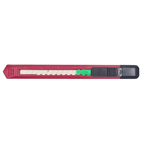 Mini Cuttermesser Kartonmesser Kunststoff mit 9mm Abbrechklinge - 60er-Pack von SchraubenGigant