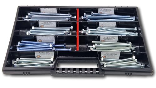Sechskantschrauben Sortiment M6 // 65mm-100mm 110 tlg Schraubenbox DIN 933/ISO4017 Vollgewindeschrauben Maschinenschrauben Gewindeschrauben Sechskantschrauben von Schraubenbox24