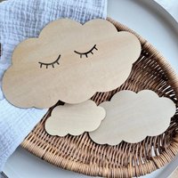 Wolken Wanddekoration Aus Holz | Holzschild Holzwolken Kinderzimmer Babyzimmer Wickelkommode Boho Skandi Geschenkidee Geburt Taufe von SchreibGlanz