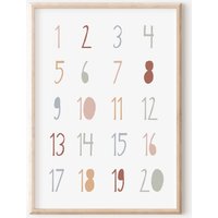 Zahlen Poster 1 - 20 | Din A5 A4 A3 A2 20x30 30x40 Kinderposter Geschenke Für Kinder Lernposter Geschenk Schulanfang Geburtstag Zahlen Poster 1 - 20 | Din A5 A4 A3 A2 20x30 30x40 Kinderposter Geschenke Für Kinder Lernposter Geschenk Schulanfang Geburtstag von SchreibGlanz