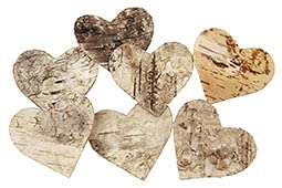 Schreiber Deko Birkenherz Natur 6cm 30 Stück von Schreiber Deko